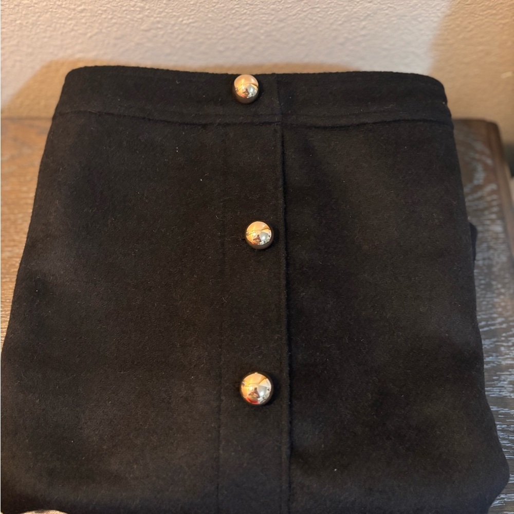 LOFT Black Skirt with Metallic Accents